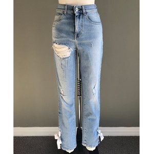 Jonathan Simkhai Jeans with grommet & tie trim!